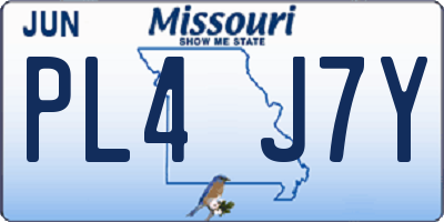 MO license plate PL4J7Y