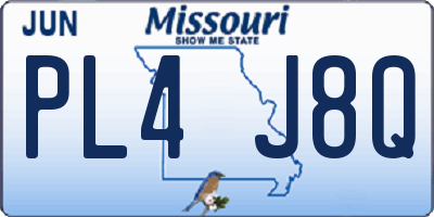 MO license plate PL4J8Q
