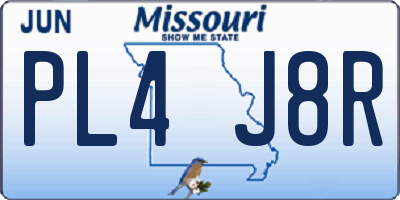 MO license plate PL4J8R