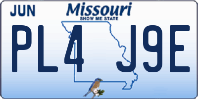 MO license plate PL4J9E
