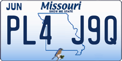 MO license plate PL4J9Q