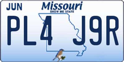 MO license plate PL4J9R