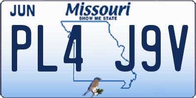 MO license plate PL4J9V