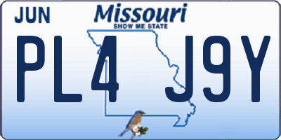 MO license plate PL4J9Y