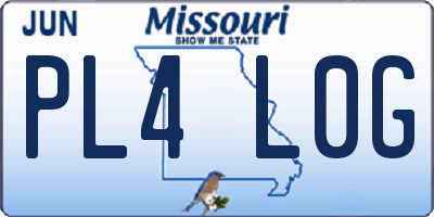 MO license plate PL4L0G