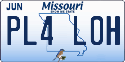 MO license plate PL4L0H