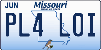 MO license plate PL4L0I