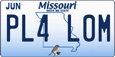 MO license plate PL4L0M