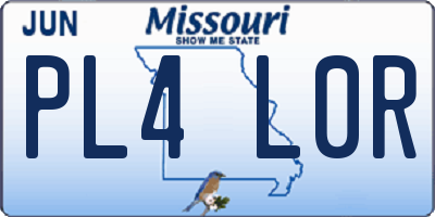 MO license plate PL4L0R