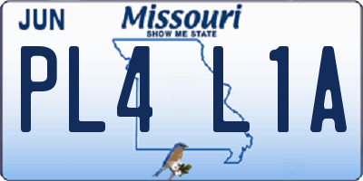MO license plate PL4L1A