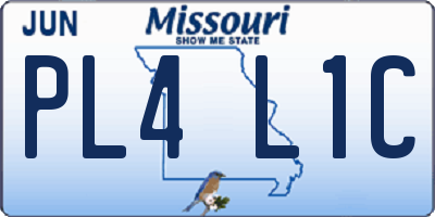 MO license plate PL4L1C