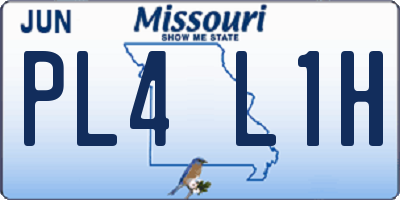 MO license plate PL4L1H