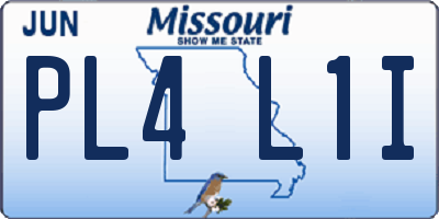 MO license plate PL4L1I