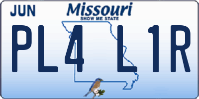 MO license plate PL4L1R