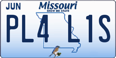 MO license plate PL4L1S