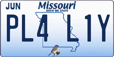 MO license plate PL4L1Y