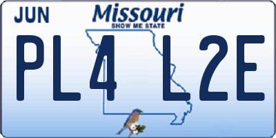 MO license plate PL4L2E