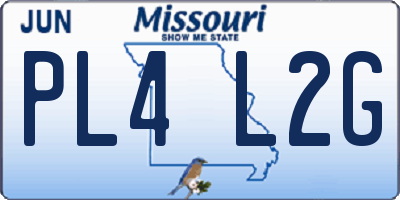 MO license plate PL4L2G