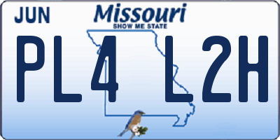 MO license plate PL4L2H