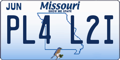 MO license plate PL4L2I