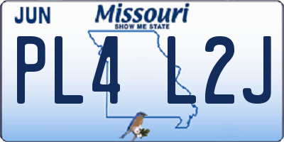 MO license plate PL4L2J