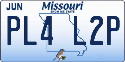 MO license plate PL4L2P