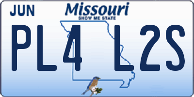 MO license plate PL4L2S