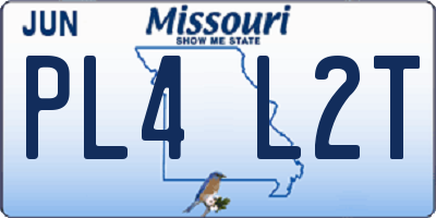 MO license plate PL4L2T