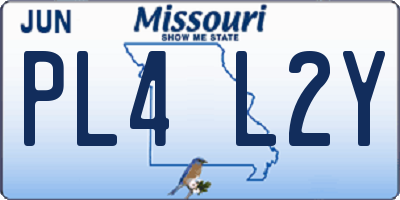 MO license plate PL4L2Y