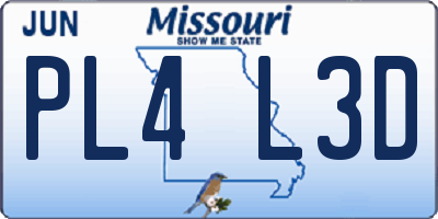 MO license plate PL4L3D