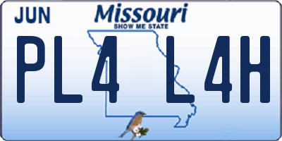 MO license plate PL4L4H