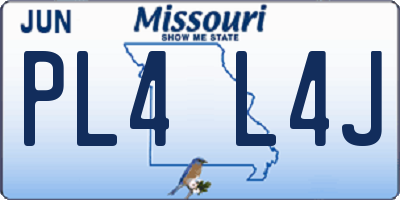 MO license plate PL4L4J