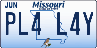 MO license plate PL4L4Y