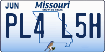 MO license plate PL4L5H