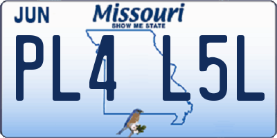 MO license plate PL4L5L