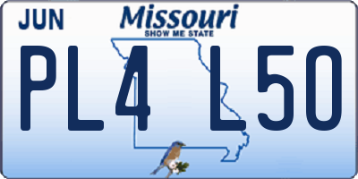 MO license plate PL4L5O