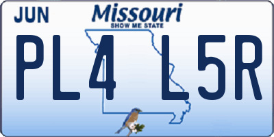 MO license plate PL4L5R