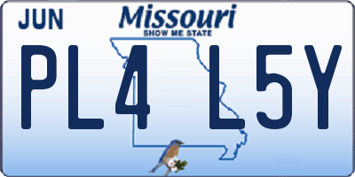 MO license plate PL4L5Y