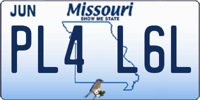 MO license plate PL4L6L