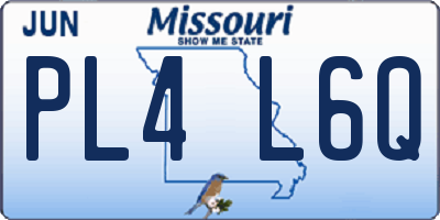 MO license plate PL4L6Q