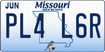 MO license plate PL4L6R