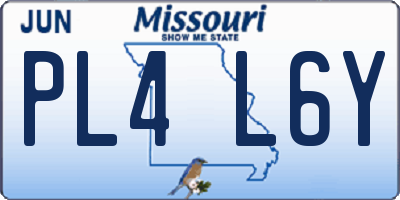 MO license plate PL4L6Y