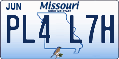 MO license plate PL4L7H