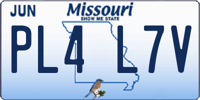 MO license plate PL4L7V