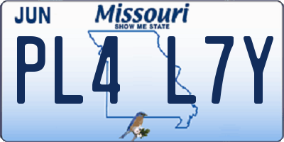 MO license plate PL4L7Y
