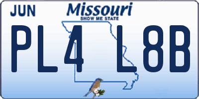 MO license plate PL4L8B