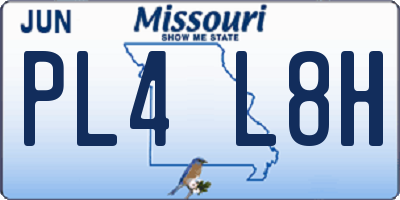 MO license plate PL4L8H