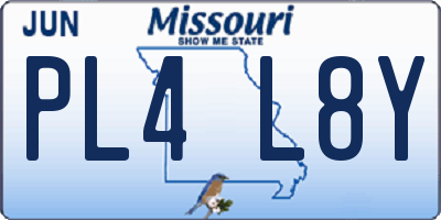 MO license plate PL4L8Y