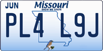 MO license plate PL4L9J