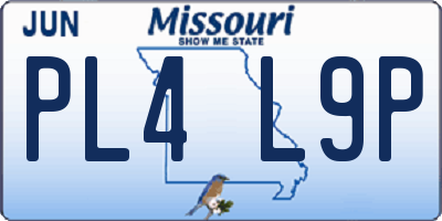MO license plate PL4L9P